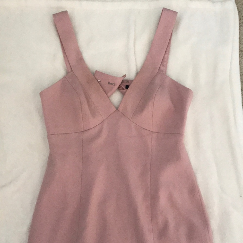 Blush pink tight cocktail dress